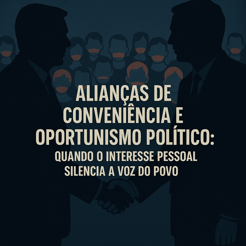 Create a serious and symbolic image for a social media post on the theme Aliancas de Conveniencia